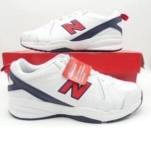 New Balance 608v5 Mens Training Shoes White Navy Red MX608HR5 Size 12 4E Wide
